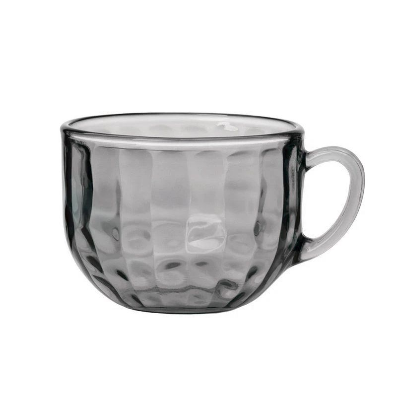 Бульонница 670мл стекло BLACK DIAMOND с ручкой (12)