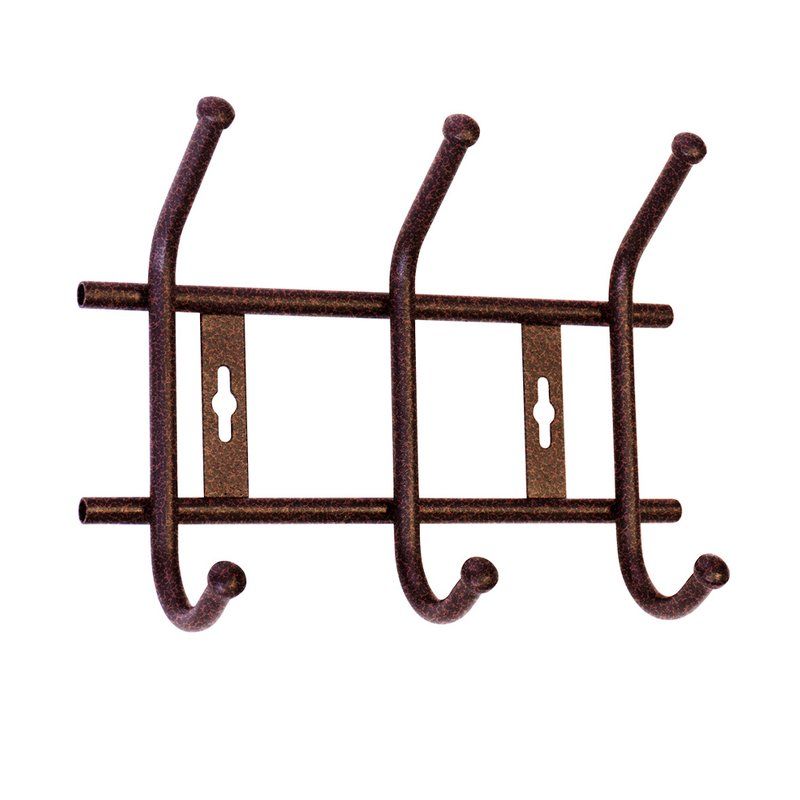 Вешалка 3 крючка настенная 260*190*80мм металл ВНТ3М медный антик (5)