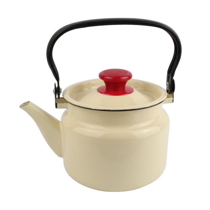 Чайник 2л эмаль слон. кость цилиндрический 42704-102-У (4)
