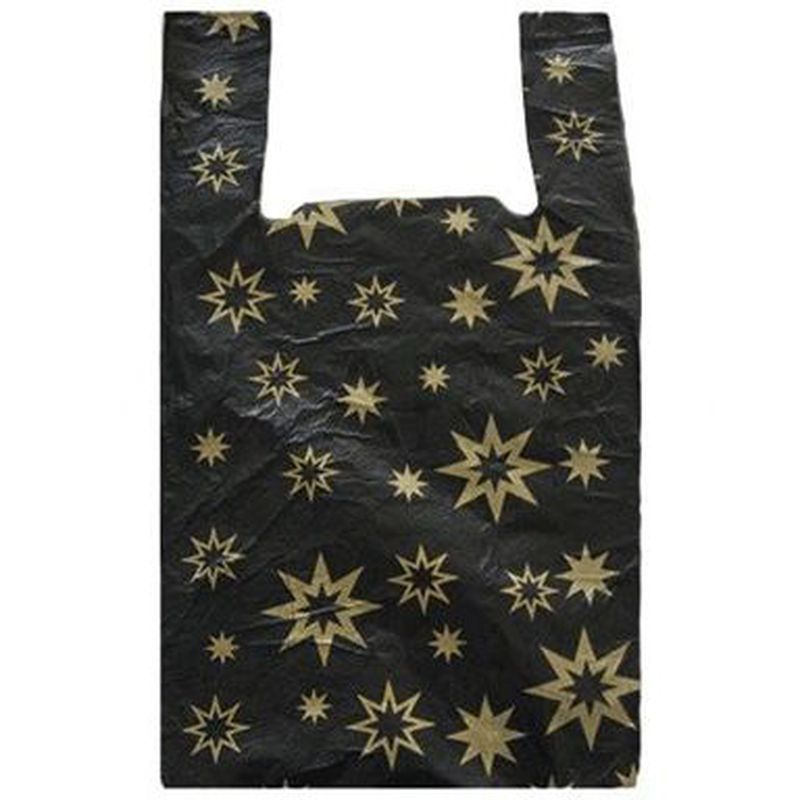 Пакет-майка 60*35*16см 15мкм полиэтилен Звезда синий/черный (1000/100/50) ЮМАЙ1011