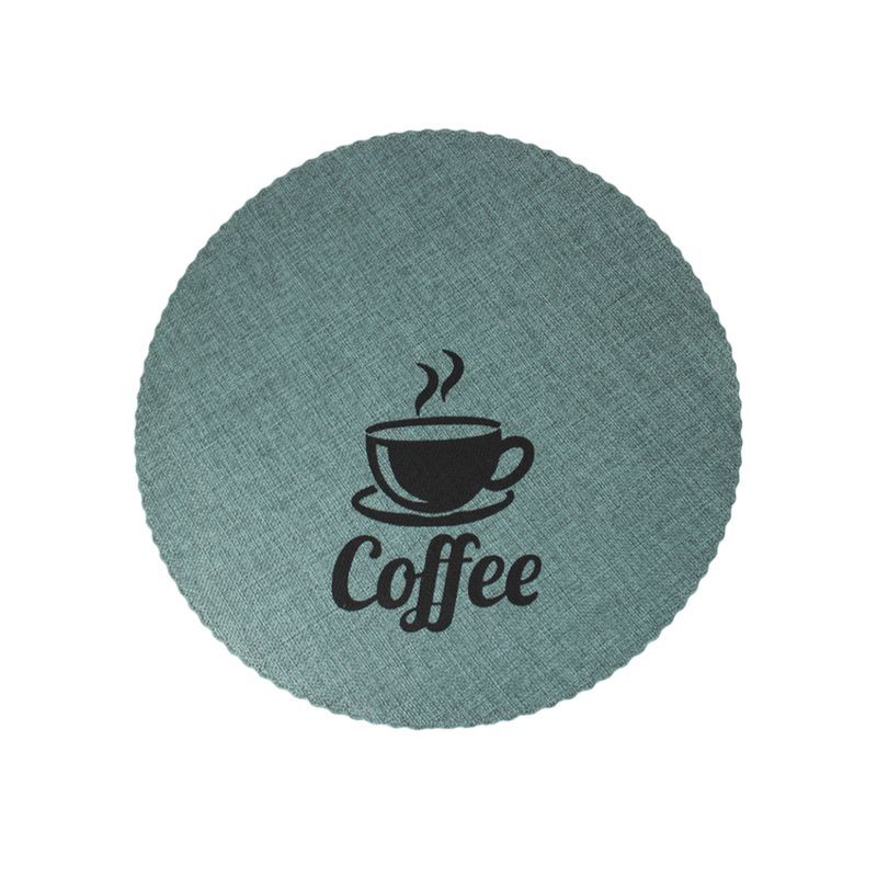 Салфетка сервировочная 32см ПВХ COFFEE синяя JC-15507 (300)