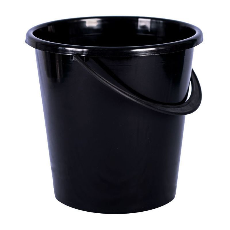 Ведро 10л пластик черное огородное без крышки (10)