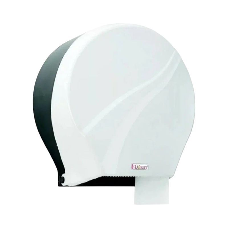 Диспенсер для туалетной бумаги 26*26*13см пластик бело-черный (F165B) (12)