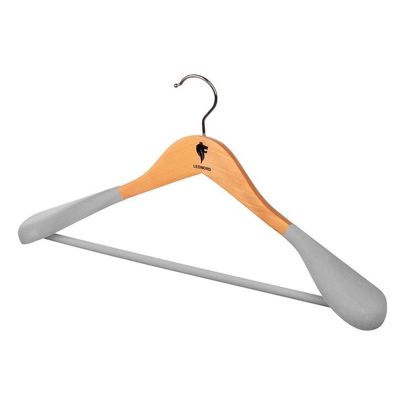 Вешалка-плечики 45*5,8*23см дерево с широкими нейлон.плечами светлое дерево (50)