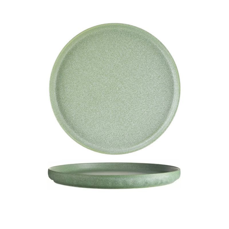 Тарелка мелкая 26см керамика BILLIBARRI OLD CLAY зеленая (6/18)