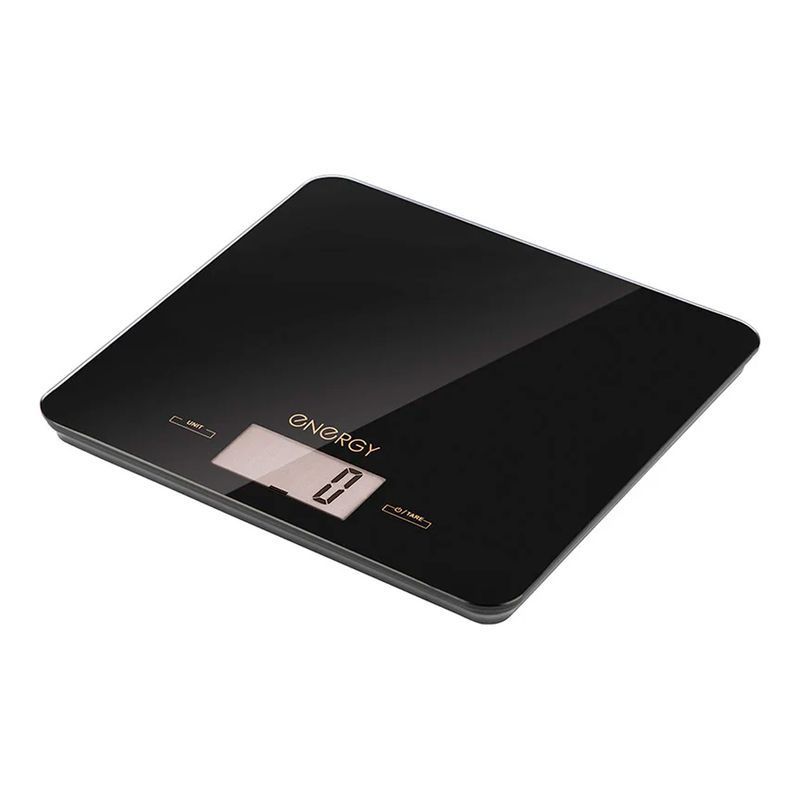 Весы кухонные электронные стекло 7кг 20*18,3см черные ENERGY EN-432 (12)