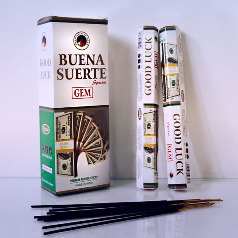 Благовония шестигранник 20 палочек HEM Good Luck Пожелание удачи (6)