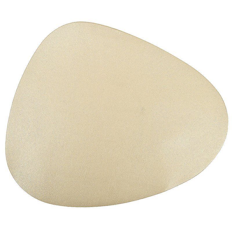 Салфетка сервировочная 45*37см полиуретан фигурная Экокожа бронза (4/180)