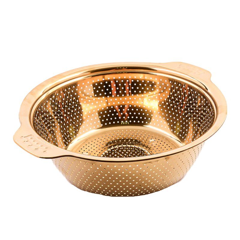 Дуршлаг 22см 1,5л нерж.сталь золотой MB40724 (140)