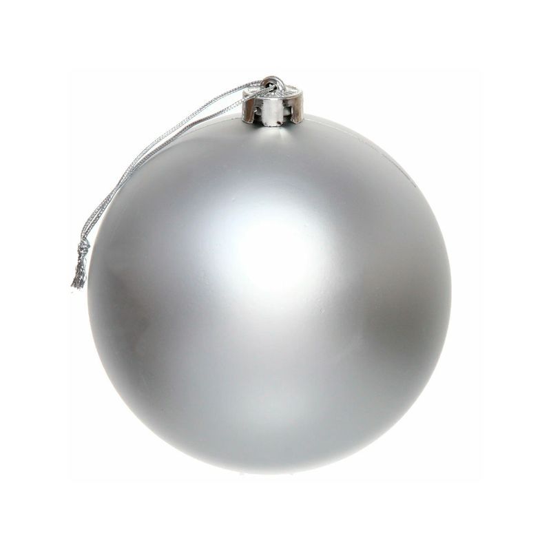 Игрушки новогодние на елку ШАР набор 24шт 3см пластик матовый серебро (120)