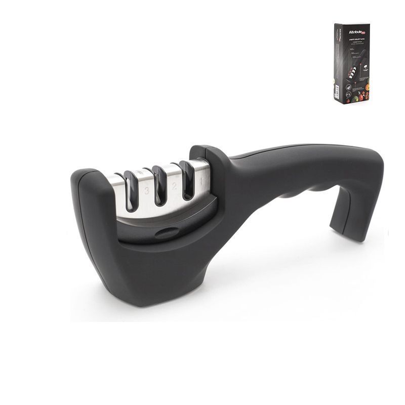 Точилка для ножей трехзонная 18,5*5,5*5см с алмазным покрытием CHEF`S SELECT черная APK016 (6)