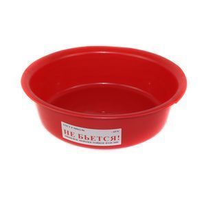 Таз 5л пластик ударопрочный (мягкий) круглый красный (20)