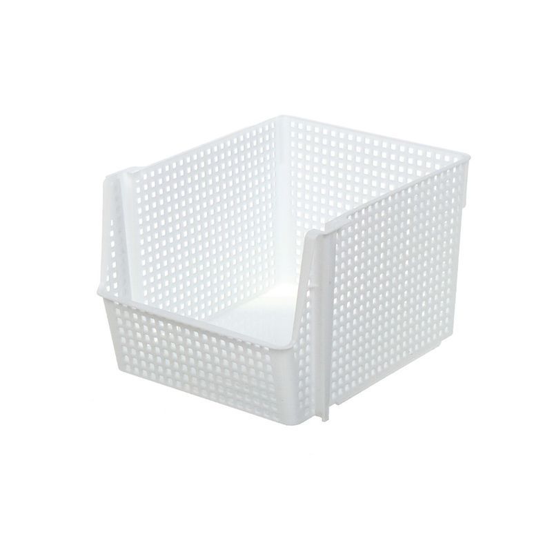 Корзина 10л 294*250*180мм пластик ЛОФТ белая штабелируемая (12)
