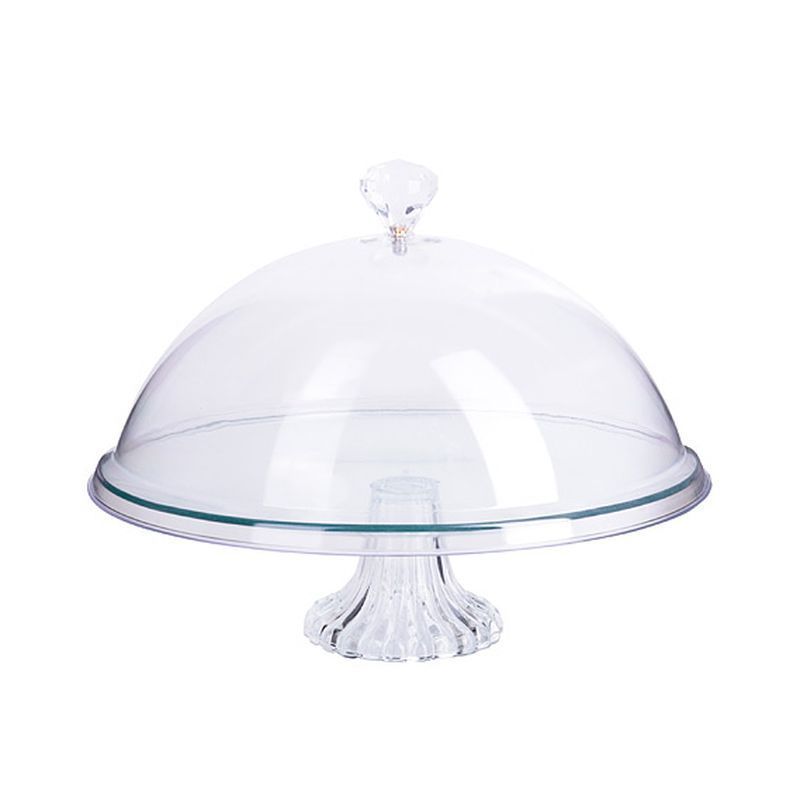 Подставка для торта с крышкой 31*30см стекло LR28673 (6)