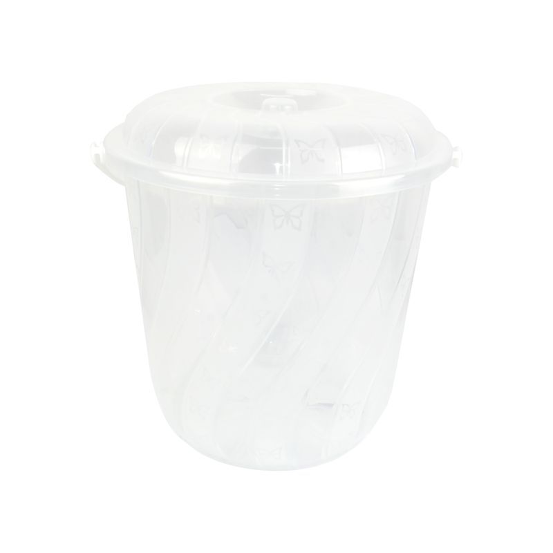 Ведро 18л пластик с крышкой прозрачное Бр.1.38 (10)