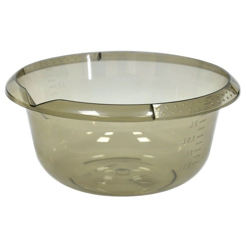 Миска 3л пластик с мерным делением дымчатая (24)