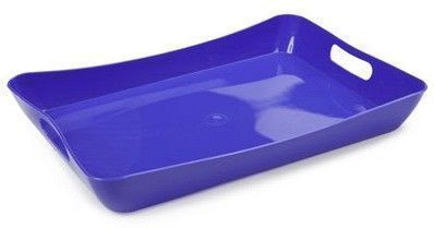 Поднос 42,2*28,2*5,2см пластик FUNNY лазурно-синий прямоугольный (15)