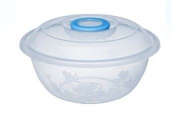 Таз 8л 35*13,5см пластик ИЗОБИЛИЕ круглый с крышкой мерный (50)