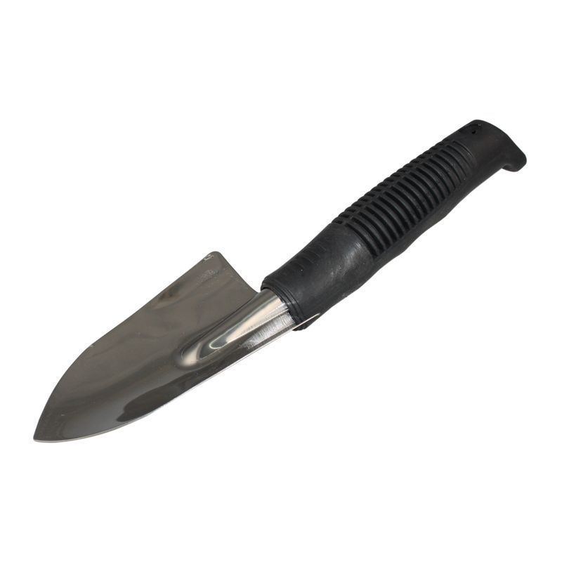 Совок посадочный металл/пластик 12см  с ручкой малый 0,8мм нержавейка (20)