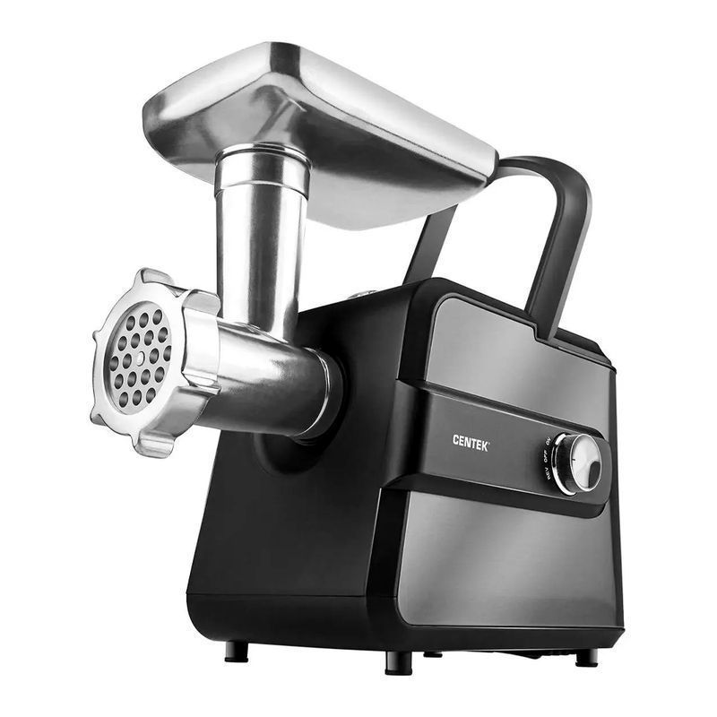 Мясорубка электрическая нерж.сталь Centek CT-1623 2200Вт 2 диска, 2 насадки, реверс (4)