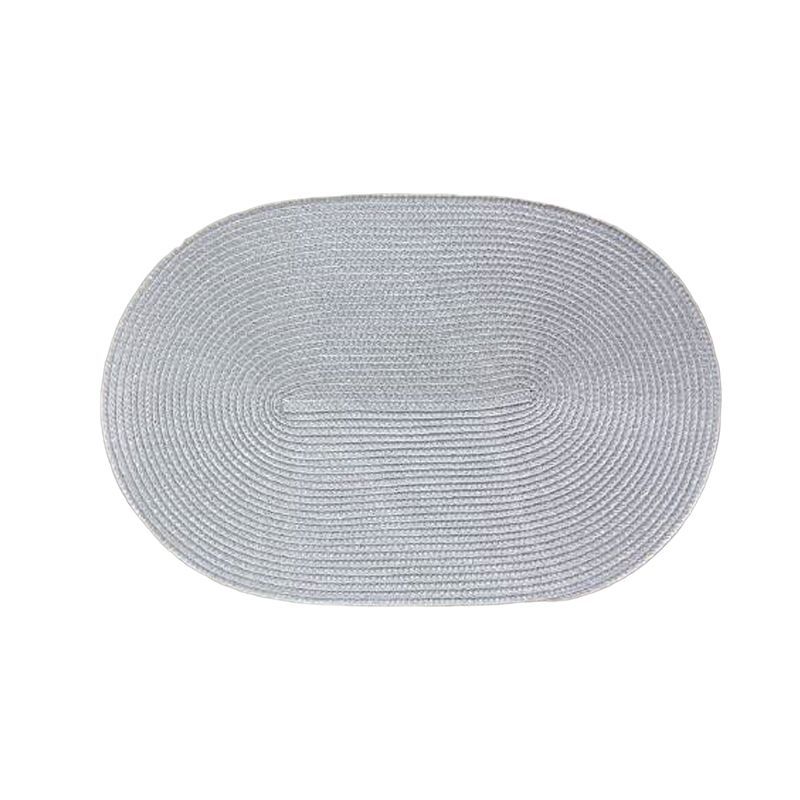 Салфетка сервировочная 30*45см пластик серебряная овальная JC-15245 (300)