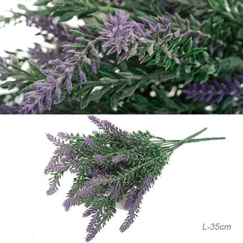 Цветок искусственный Лаванда 34см 5 веток пластик 514-5 (2/200/800)