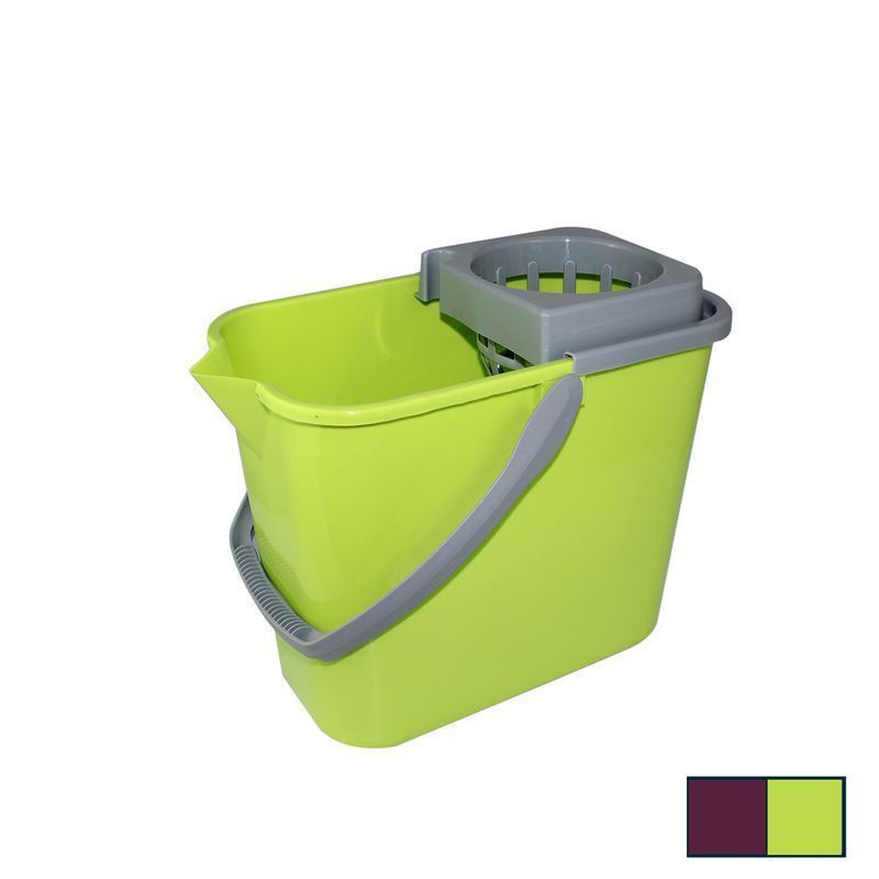 Ведро с отжимом 10л пластик цветное (9)