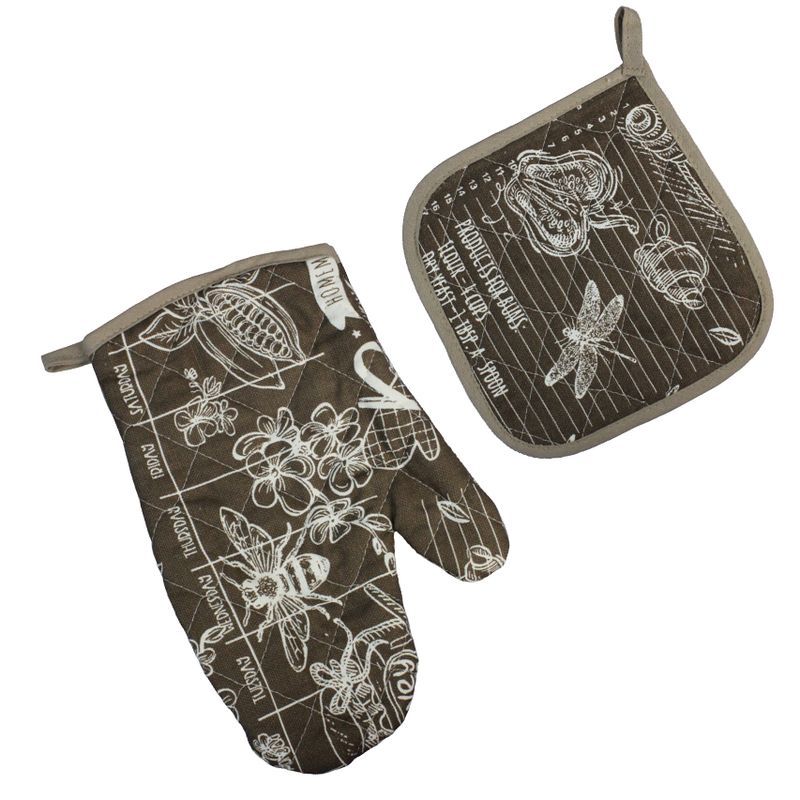 Кухонный набор 2пр (прихватка, рукавица) рогожка КУЛИНАР LeSonnet арт. 21
