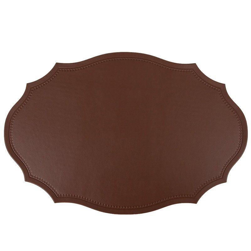 Салфетка сервировочная 45*30см полиуретан Экокожа коричневая (4/240)