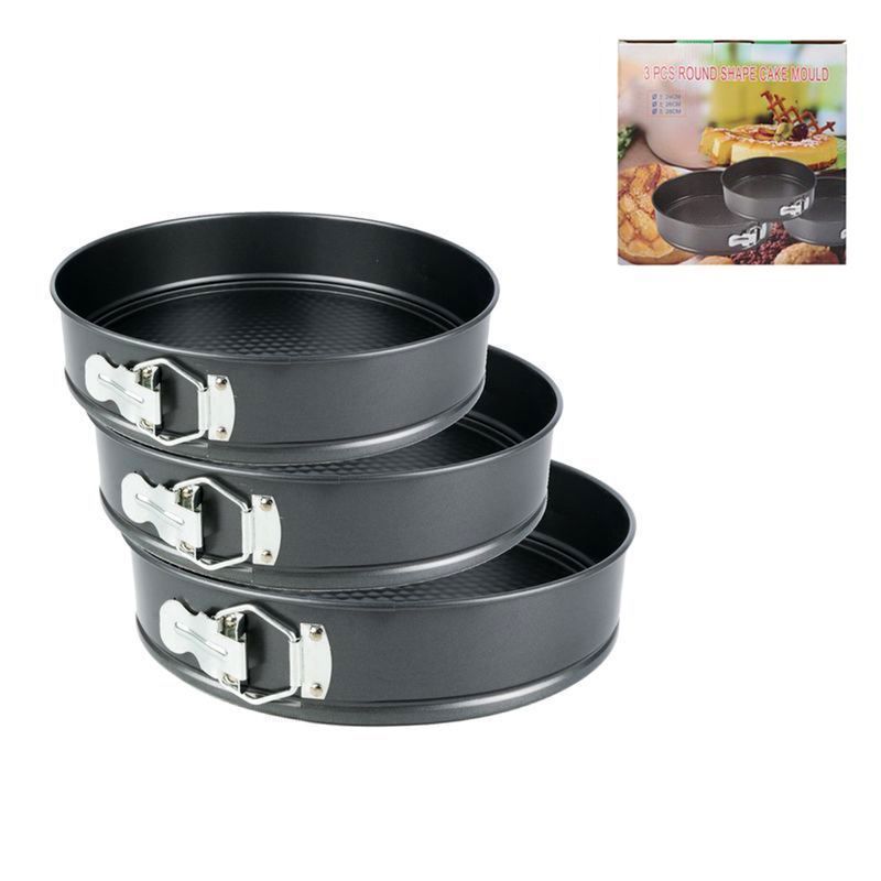 Форма для выпечки набор 3пр 24/26/28см углерод.сталь АП разъемные (12)