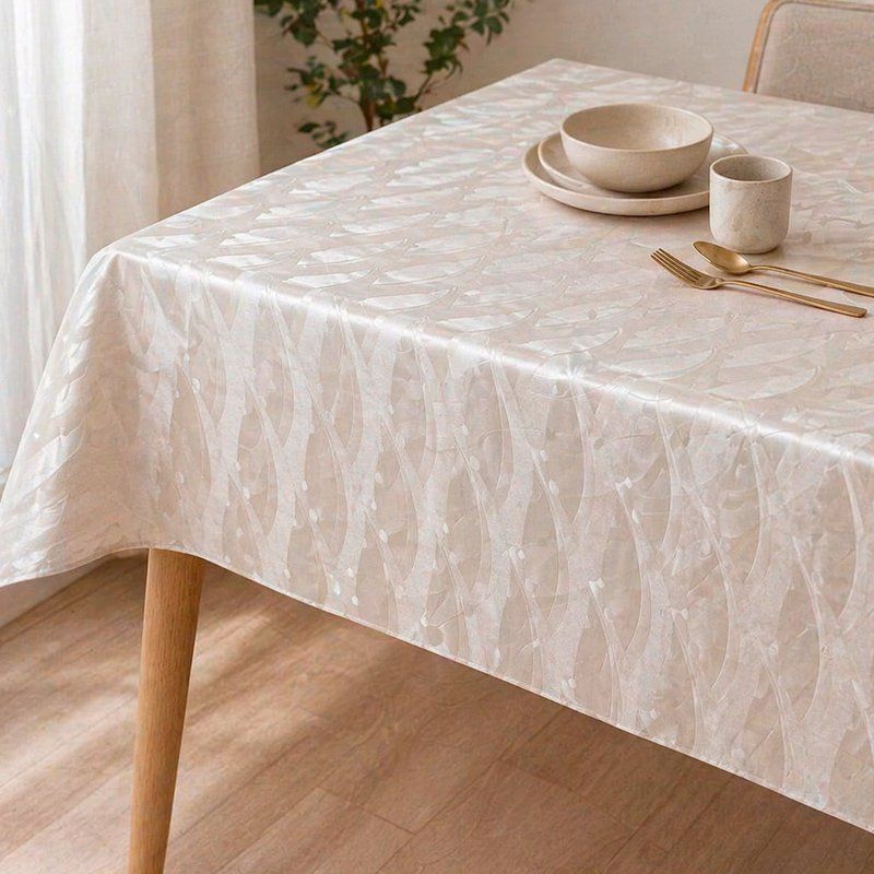 Клеенка ПВХ на тканевой основе BOGEMA шелкография бежевая 0,28мм*1,37*20м