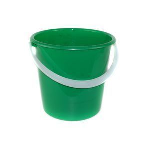 Ведро 10л пластик зелёное/изумрудное ударопрочное (жесткое) без крышки В10-02 (10)