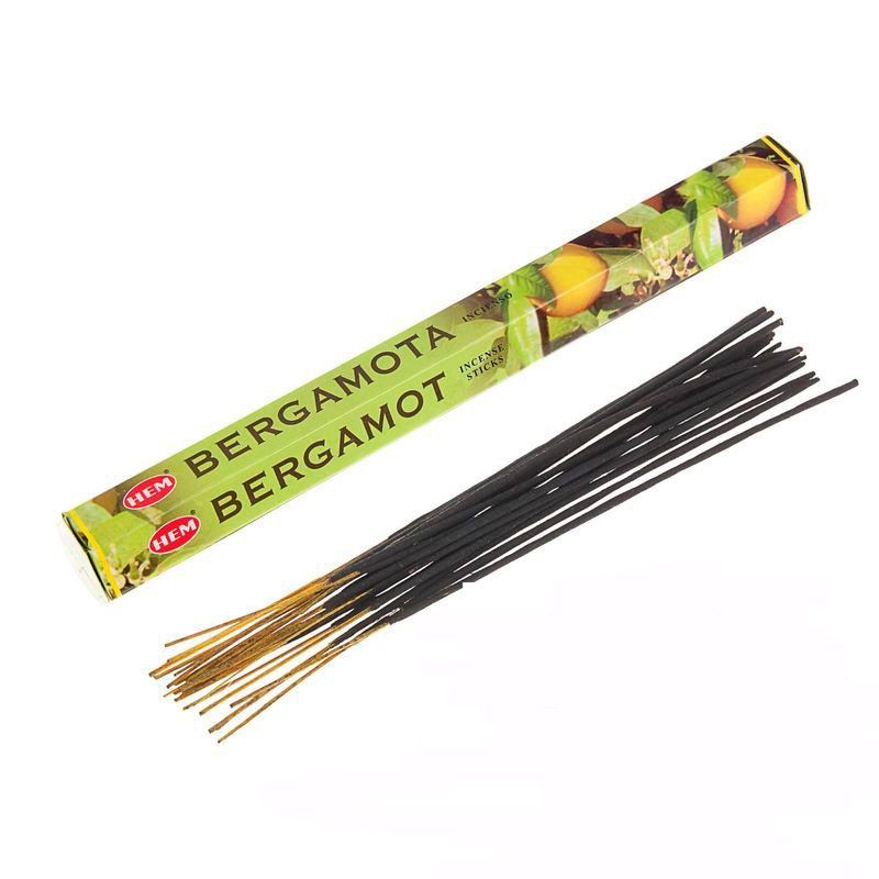 Благовония шестигранник 20 палочек HEM Bergamot Бергамот 186Be (6)