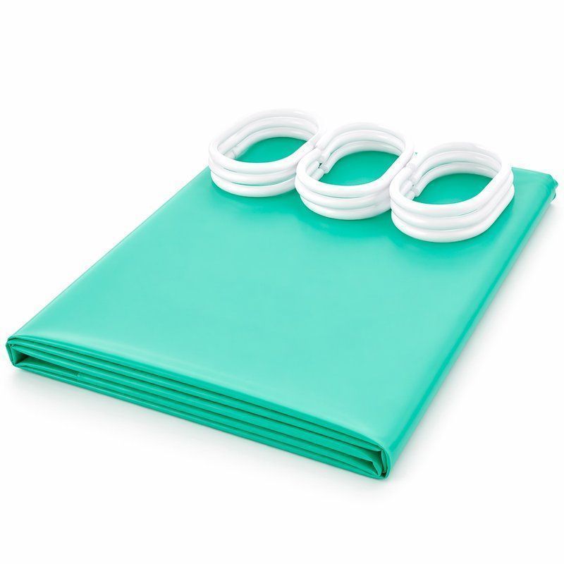 Штора для ванной 180*180см полиэтилен Зеленый (40)