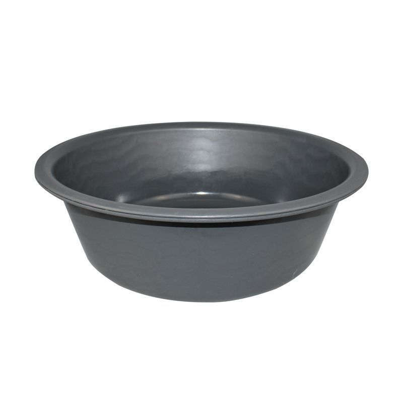 Таз 15л пластик серый ударопрочный круглый для садово-огородных работ (15)