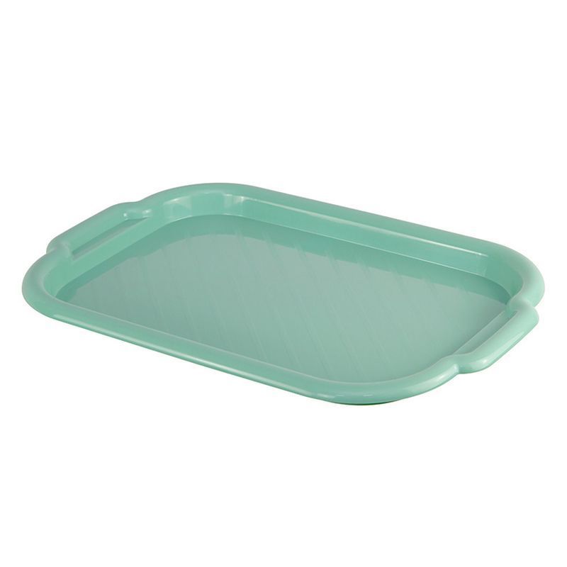 Поднос 49*33см пластик фисташковый прямоугольный большой (55)