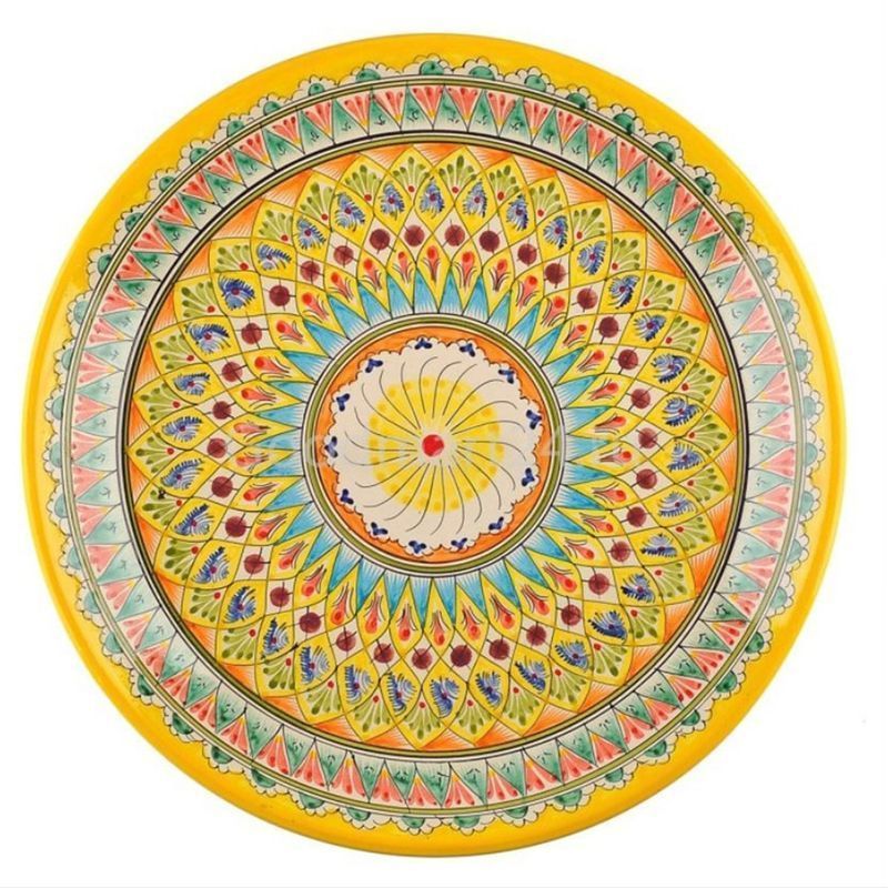 Блюдо (ляган) 19см керамика желтый (60)