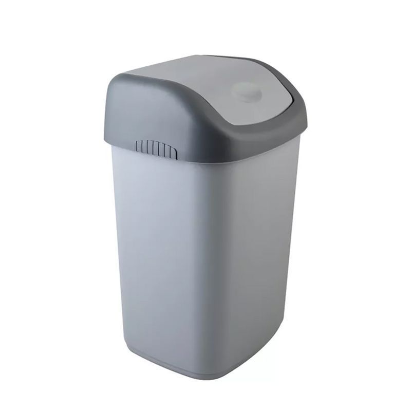 Контейнер для мусора 14л 26*21,5*42см пластик с подвижной крышкой ПБ (10)