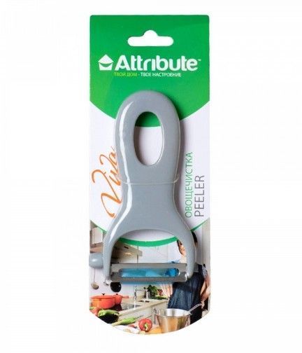 Овощечистка VIVA с плавающим лезвием 12*7см нерж.сталь/пластик серая/зеленая (144/6) AGV042