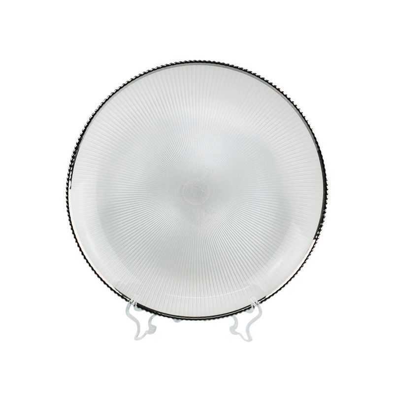 Тарелка мелкая 21см стекло десертная JWE-028 (28) А02