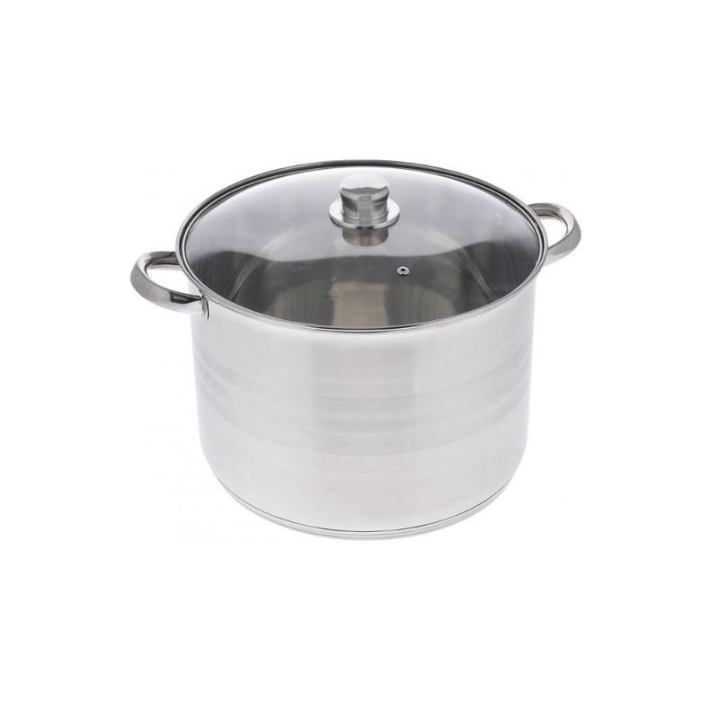 Кастрюля 10,5л нерж.сталь со стекл.крышкой 26*21см арт.5404 (4)