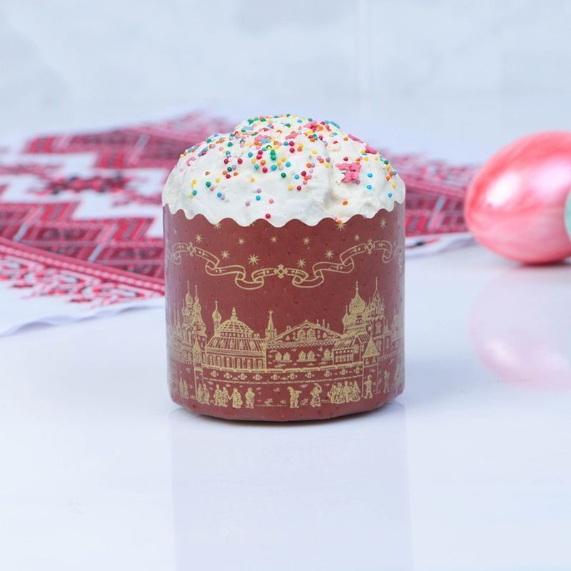 Форма для кулича 70*60мм 100мл бумажная ХРАМ ЗОЛОТО (2000)