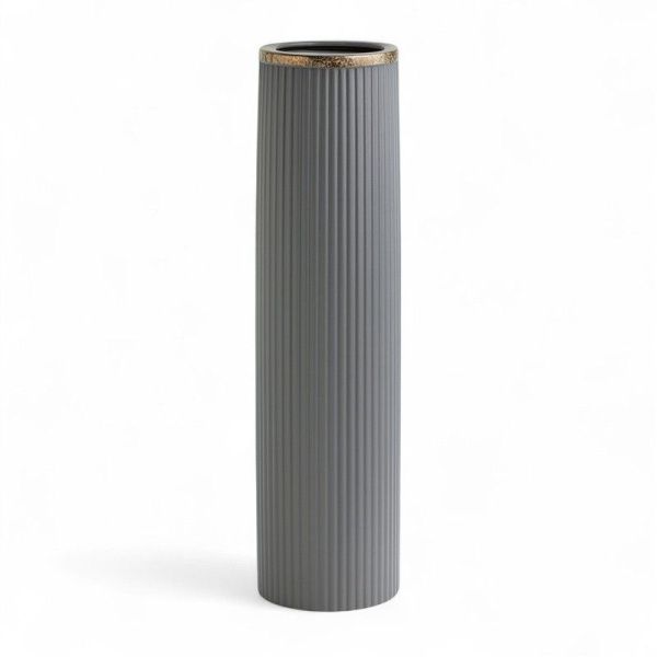 Ваза для сухоцветов 60см керамика серая JC-16004 (8)