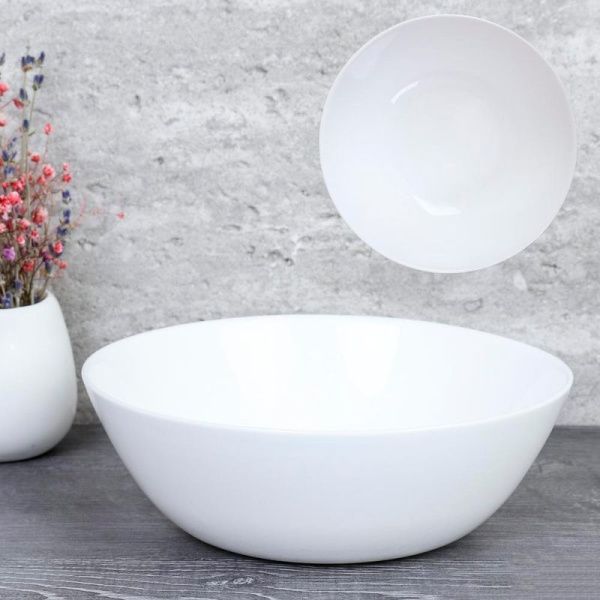 Тарелка глубокая 630мл 15,5см стеклокерамика ДЭЙ белая суповая FLMLTW60 (48