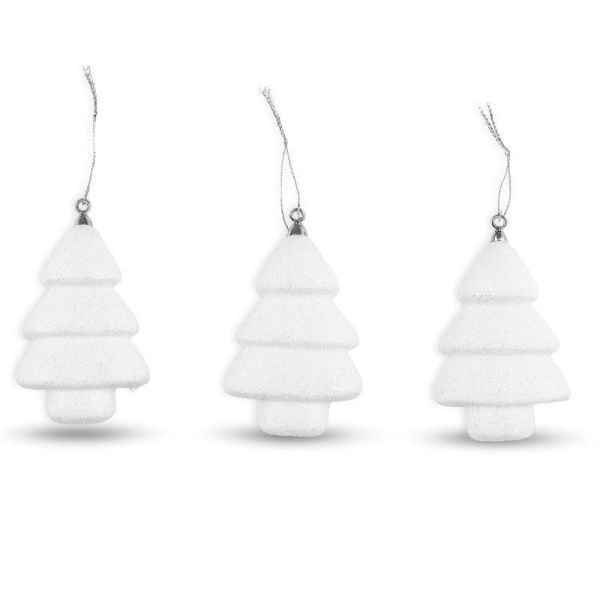 Игрушки новогодние на елку ЕЛОЧКА набор 3шт 8см пенопласт OSNN21-134/JC-16380 (1000)