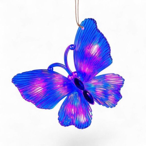 Украшение новогоднее на елку Бабочка 11*9,5*4см акрил SL24-050/JC-16706 (432)