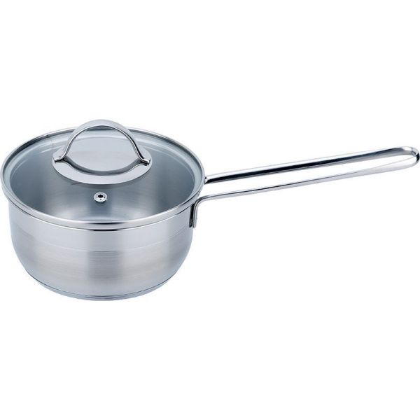 Ковш 1,2л нерж.сталь ИЗЯЩНЫЙ стекл.крышка капсульное дно 0,6мм ИК-1412 (12)