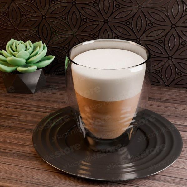 Стаканы с двойными стенками набор 2шт 350мл стекло (24)