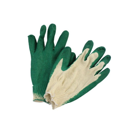 Перчатки рабочие х/б с одинарным латексным обливом (120/200/600)