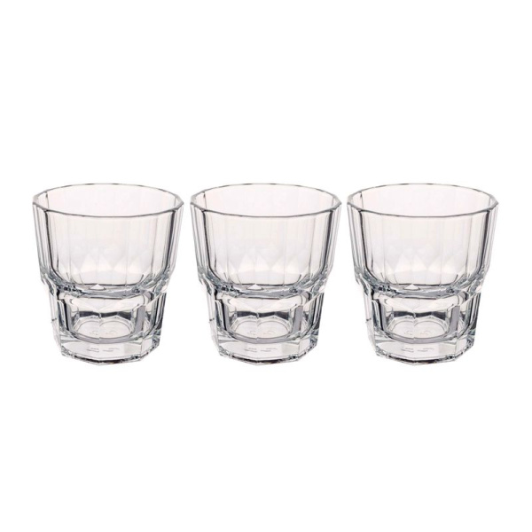 Стаканы набор 3шт 210мл стекло SERENITY (8)